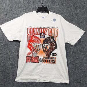 Vintage Detroit‎ Red Wings Philadelphia Flyers Shirt Large NHL Stanley Cup 90s